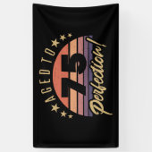 Retro 75th Birthday Humor Spandoek (Verticaal)