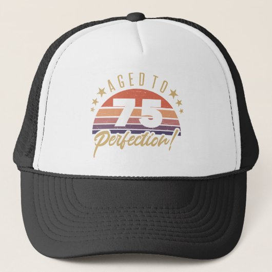 Retro 75th Birthday Humor Trucker Pet (Voorkant)