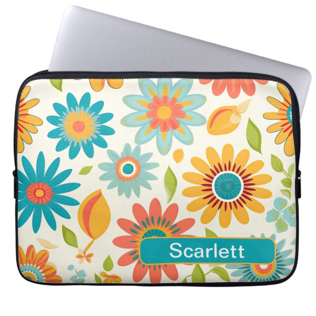 Retro 7 laptop sleeve (Voorkant)