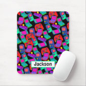 Retro  80-gamerontwerp muismat (Met muis)