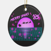 Retro , 80 kerst, Sinternij Keramisch Ornament (Links)