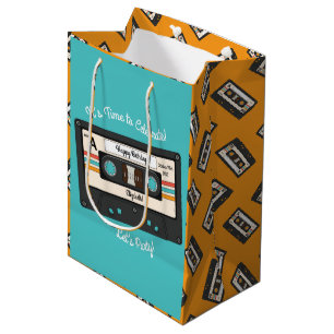 Retro 80's 90 Cassettebandje Music Birthday Party Medium Cadeauzakje