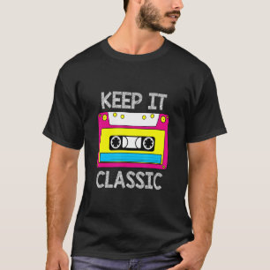Retro 80s 90s audio Multicolored Cassette Vintag T-shirt