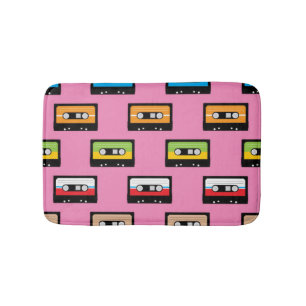 Retro 80s 90s Kleurrijke Cassettebandjes Roze Bad Badmat