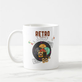 Retro 80s/90s Muziek CD Hoesje Design Koffiemok