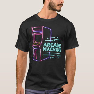 Retro 80s 90s Neon Arcade Machine Cabinet T-shirt