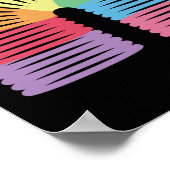 Retro 80s 90s Neon Rainbow Spring Poster (Hoek)