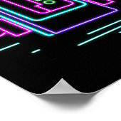 Retro 80s 90s Neon Walkman Poster (Hoek)