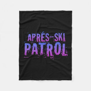 Retro 80s Apres Ski Patrol  Fleece Deken