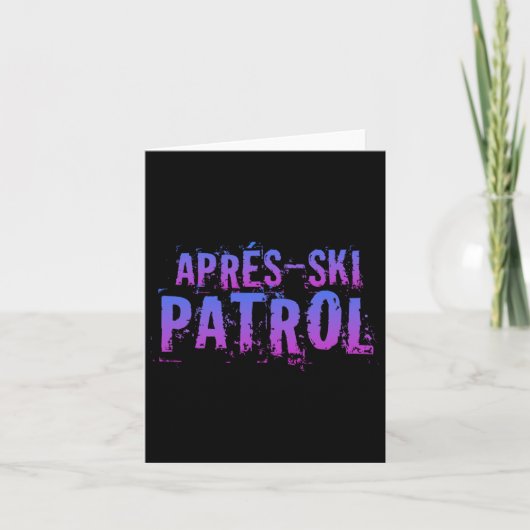 Retro 80s Apres Ski Patrol Kaart (Voorkant)