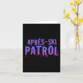 Retro 80s Apres Ski Patrol Kaart (Gele Bloem)