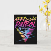 Retro 80s Apres Ski Patrol Kaart (Gele Bloem)