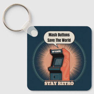 Retro  80s Arcade Gaming Nerdy Humor Sleutelhanger