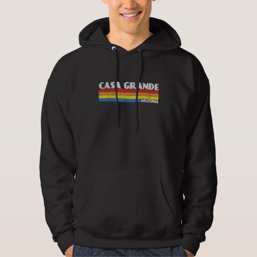 Retro 80s Arizona AZ Souvenir Casa Grande Hoodie (Voorkant)