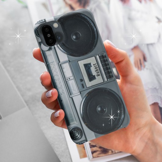 Retro 80s Boombox Cassette Speler Case-Mate iPhone Case