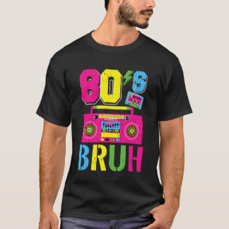 Retro 80s Bruh outfits voor jongens 1980s feest ou T-shirt