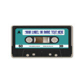 Retro 80s Cassette mixtape gepersonaliseerd Etiket (Voorkant)