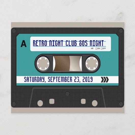 Retro 80s Cassette mixtape gepersonaliseerd Flyer (Voorkant)