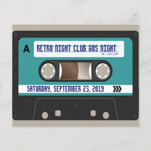Retro 80s Cassette mixtape gepersonaliseerd Flyer