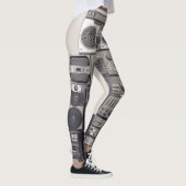 Retro 80s Cassette Recorders Patroon. Leggings (Rechts)