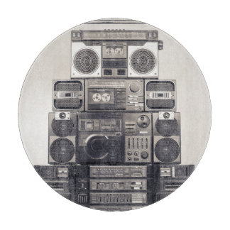 Retro 80s Cassette Recorders Patroon. Snijplank