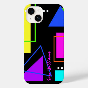 RETRO 80s COLORFUL NEON TRENDY GEOMETRIC Case-Mate iPhone 14 Hoesje