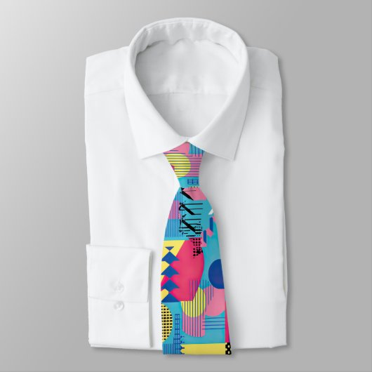 Retro 80s Custom Tie – Elegant Fashion Stropdas (Gebonden)