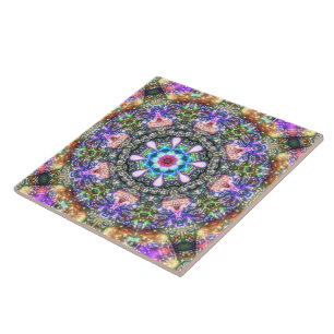 Retro 80's   Floral persian mandala   Tegeltje