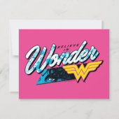 Retro 80's "Geloof in Wonder" grafisch Notitiekaartje (Voorkant)