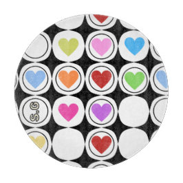 Retro 80s gewaagde geometricherats helder snijplank