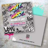 Retro 80's Hip Hop Graffiti Wedding Save The Date