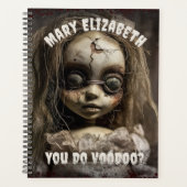 Retro 80s Horror Haunted Voodoo Doll Planner (Voorkant)