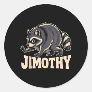 Retro 80s Jimothy Wasbeer Design Ronde Sticker