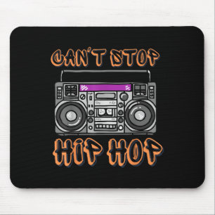 Retro 80's Kan Niet Stoppen Hip Hop Boombox Muismat