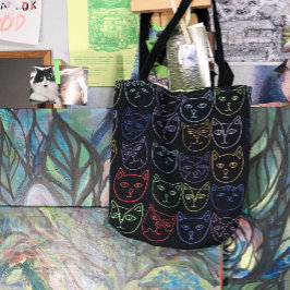 Retro 80s Katten Draagtas