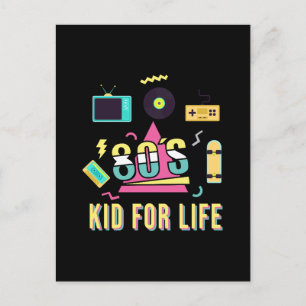 Retro 80's Kind voor het Leven 1980s Cool Eightie Feestdagenkaart