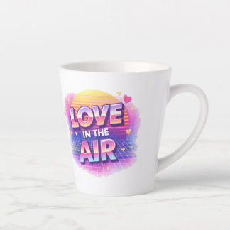 Retro 80's Liefde in de Lucht Valentijnsdag Liefde Latte Mok