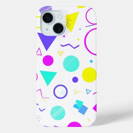 Retro 80s Memphis Geometric Pattern Case-Mate iPhone Case (Achterkant)