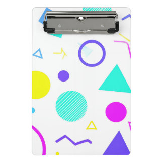 Retro 80s Memphis Geometric Pattern Mini Klembord