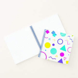 Retro 80s Memphis Geometric Pattern Notitieboek
