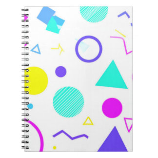 Retro 80s Memphis Geometric Pattern Notitieboek