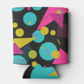 Retro 80s Memphis geometrisch ontwerp Blikjeskoeler (Achterkant)