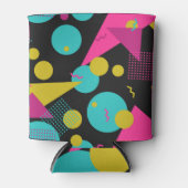 Retro 80s Memphis geometrisch ontwerp Blikjeskoeler (Voorkant)