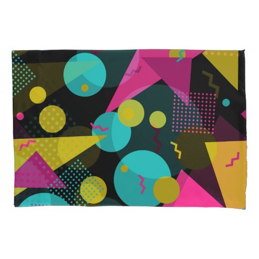 Retro 80s Memphis geometrisch ontwerp Kussensloop (Voorkant)