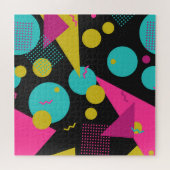 Retro 80s Memphis geometrisch ontwerp Legpuzzel (Horizontaal)