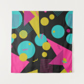 Retro 80s Memphis geometrisch ontwerp Wandkleed (Voorkant (horizontaal))