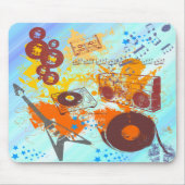 Retro 80's muziek muismat (Voorkant)