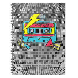 Retro 80s Neon Cassette Pop Notitieboek