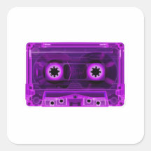 Retro 80s Neon Paars Transparante Cassettebandje D