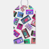 Retro 80's Neon Patterned Cassettebandjes van 90's Cadeaulabel (Voorkant)